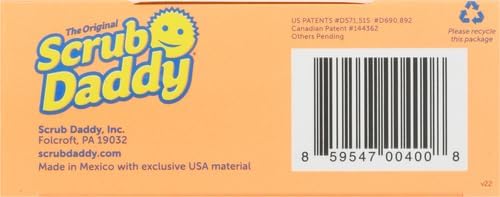 The Original Scrub Daddy - Multipurpose Cleaning Sponge - Soft in Warm Water, Firm in Cold Water for Tough Cleaning - Scratch Free, Odour Resistant, Ergonomic