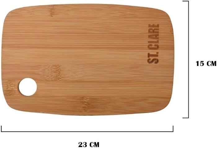 St. Clare Premium Bamboo Long-Grain Chopping Board – 30x20cm Durable Wooden Cutting Board for Kitchen – Knife-Friendly Surface & Professional Grade Serving Platter for Meat, Veggies & Cheese