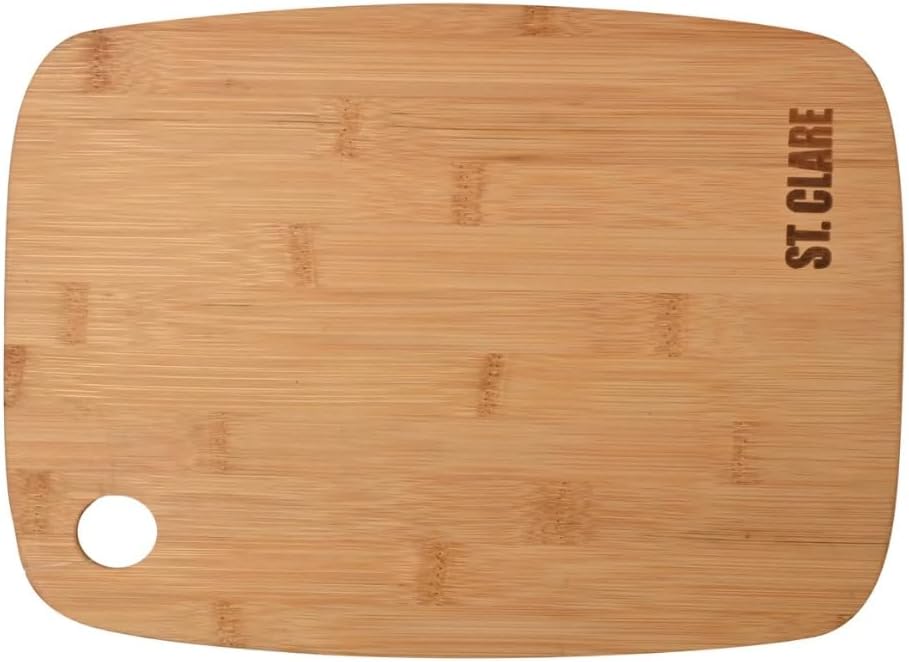 St. Clare Premium Bamboo Long-Grain Chopping Board – 30x20cm Durable Wooden Cutting Board for Kitchen – Knife-Friendly Surface & Professional Grade Serving Platter for Meat, Veggies & Cheese