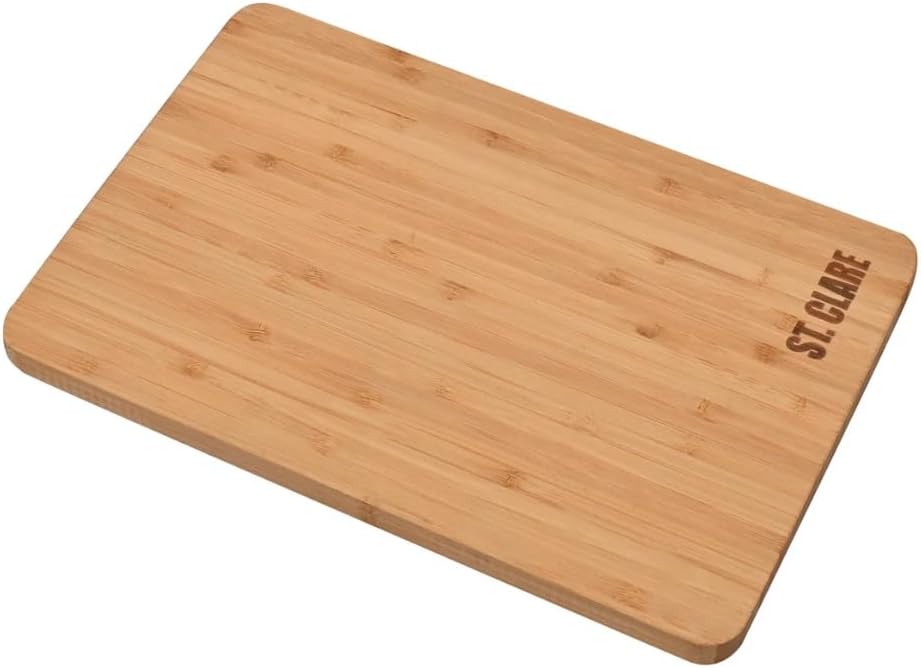 St. Clare Premium Bamboo Long-Grain Chopping Board – 30x20cm Durable Wooden Cutting Board for Kitchen – Knife-Friendly Surface & Professional Grade Serving Platter for Meat, Veggies & Cheese