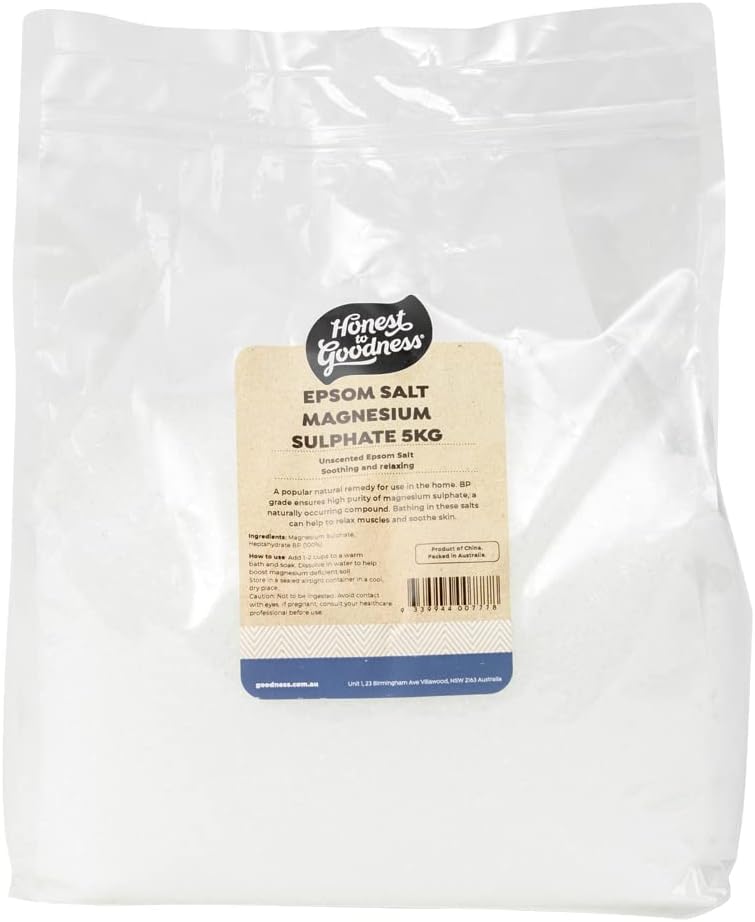 Honest to Goodness Epsom Salt, Magnesium Sulphate, 5kg