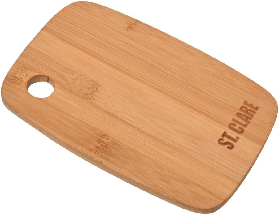 St. Clare Premium Bamboo Long-Grain Chopping Board – 30x20cm Durable Wooden Cutting Board for Kitchen – Knife-Friendly Surface & Professional Grade Serving Platter for Meat, Veggies & Cheese