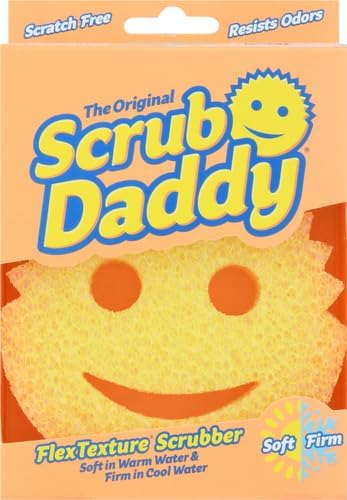 The Original Scrub Daddy - Multipurpose Cleaning Sponge - Soft in Warm Water, Firm in Cold Water for Tough Cleaning - Scratch Free, Odour Resistant, Ergonomic