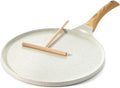 SENSARTE Nonstick Crepe Pan, Swiss Granite Coating Dosa Pan Pancake Flat Skillet Tawa Griddle 10-Inch with Stay-Cool Handle, Induction Compatible, PFOA Free