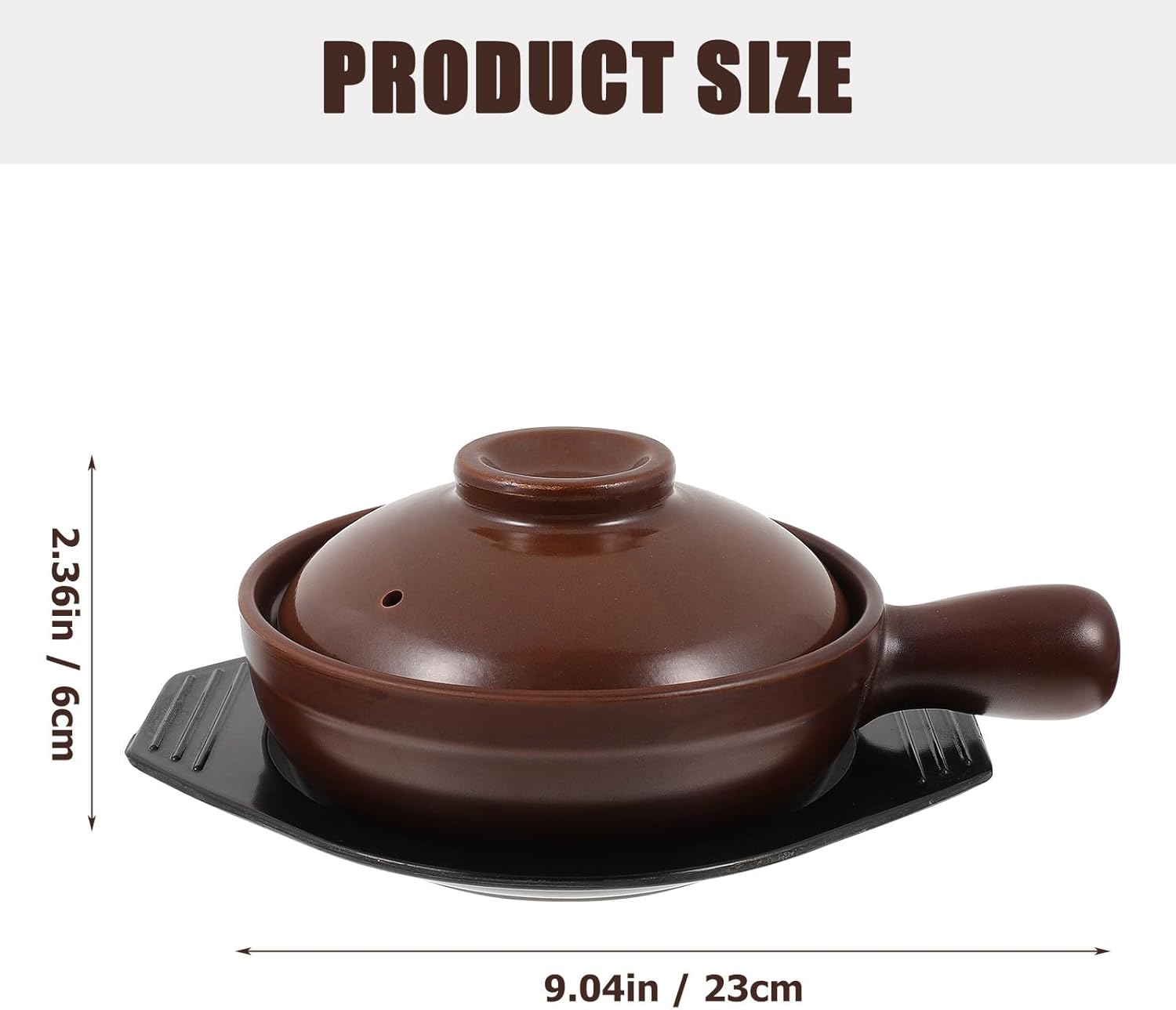 SOIMISS Casserole Pot Stove Cooking Pot with Handle Ceramic High Temperature Resistance Brown for Home Kitchen Essentials for Soup and Stewing