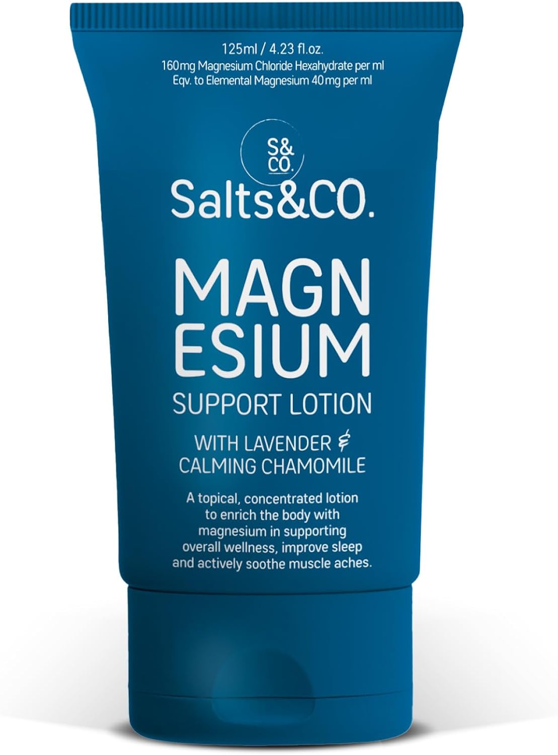 Salts & Co. Magnesium Support Lotion, 125ml - with Lavender & Calming Chamomile