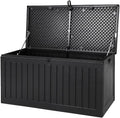Gardeon Outdoor Storage Box Container Cabinet Bench, 270L Large Lockable Tool Toy Deck Boxes Chest Garden Shed Storages Ottoman Chair Seat Patio Indoor Furniture, Perfect for Water-Resistant Black