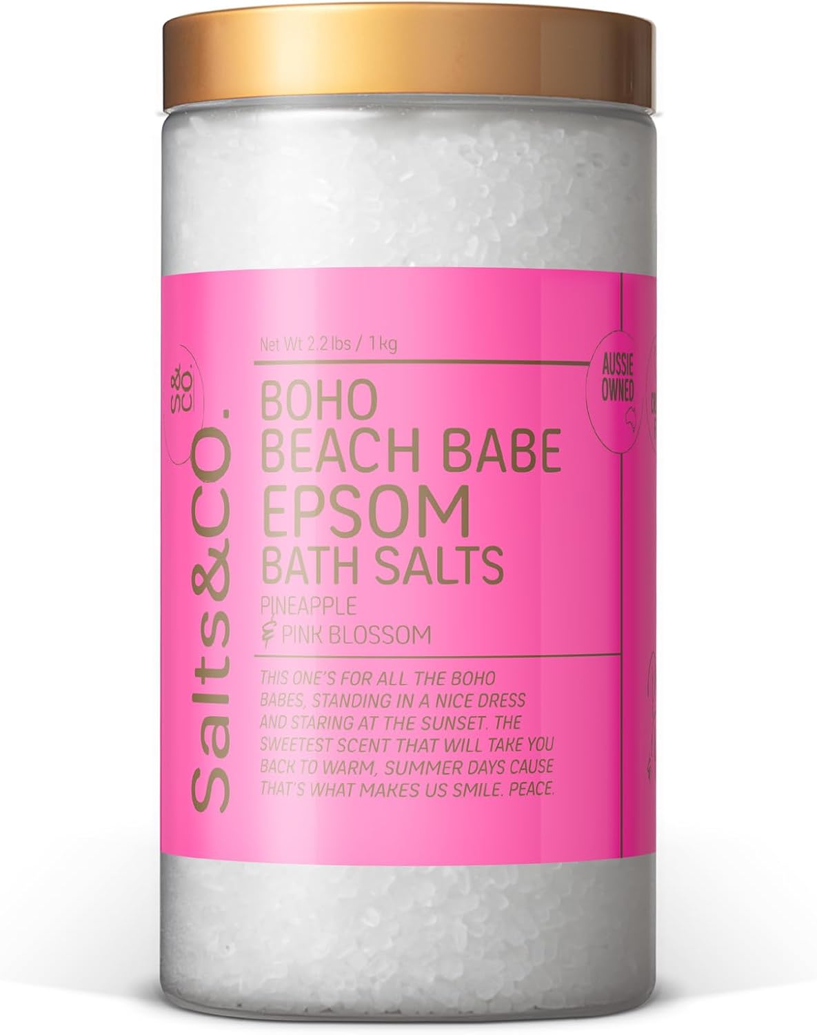 Salts & Co. Splendid In The Bath Scented Epsom Bath Salts 1kg | Scented Magnesium Sulphate Soaking Salts for Bath & Foot Soaks, Home Spa & Self-Care Rituals