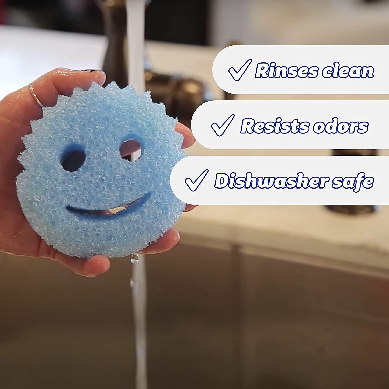 Scrub Daddy Colors 6 Pack - Vibrant Colour Scrub Daddy - Soft in Warm Water, Firm in Cold Water for Tough Cleaning - Colour Coded Cleaning