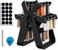 18 in 1 Rotating Spice Rack, Ferris Wheel-Shaped Spice Organizer with 18 Glass Jars - Large Capacity, Stable and Heavy-Duty for Kitchen Countertop, Easy Access (Ferris wheel Shape)