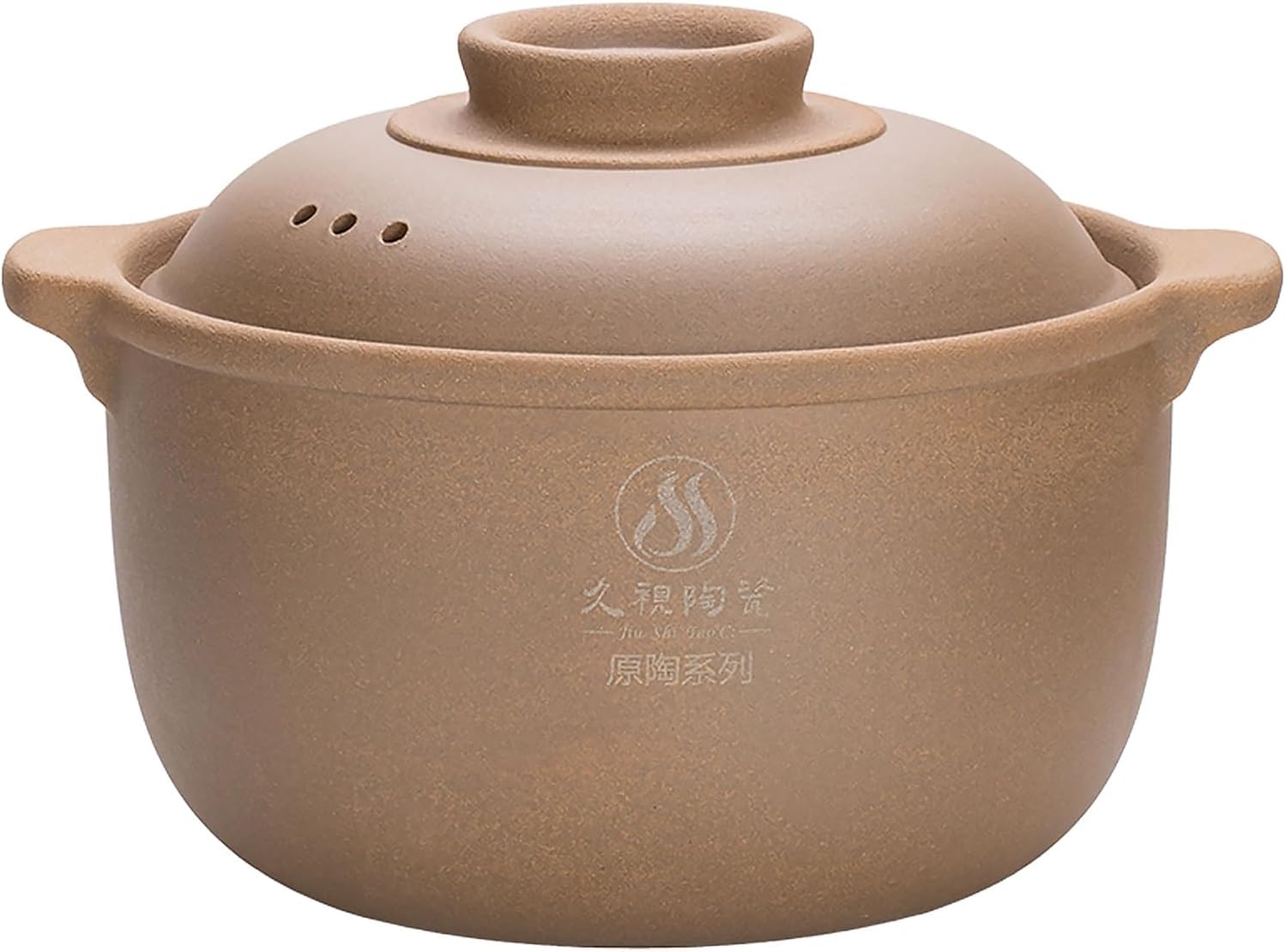 Natural Terracotta Casserole with Lids Clay Pots for Cooking Hot Pot Dolsot Bibimbap and Soup, Unglazed Earthenware Rice Pots (2.64QT/2500ml)