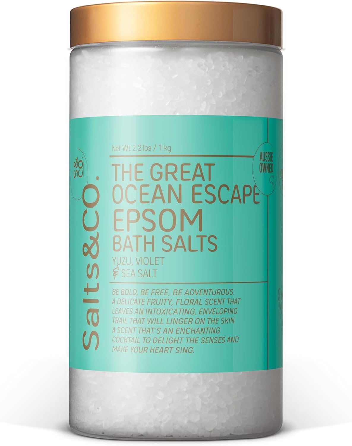 Salts & Co. Splendid In The Bath Scented Epsom Bath Salts 1kg | Scented Magnesium Sulphate Soaking Salts for Bath & Foot Soaks, Home Spa & Self-Care Rituals