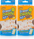 Scrub Daddy Eraser Daddy 10x with Scrubbing Gems - 2 Pack - Dual-Sided Scrubber and Eraser, Lasts 10x Longer - Ergonomic Design, Multi-Surface Use