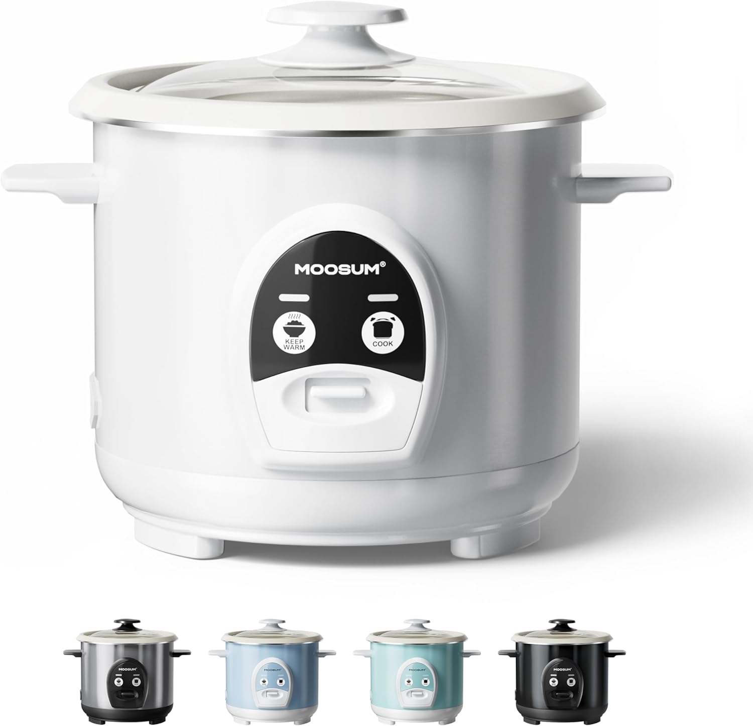 Rice Cooker with One Touch,0.6L-3 cup,For 1-3 People,Fast Cooking Without Burning,Removable Non-Stick Coating incl,Keep-Warm 24h