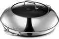 HexClad Hybrid Nonstick 25 cm Frying Pan with Tempered Glass Lid, Stay-Cool Handle, Dishwasher-Friendly, Oven-Safe Up to 480°C, Induction Ready, Compatible with All Cooktops