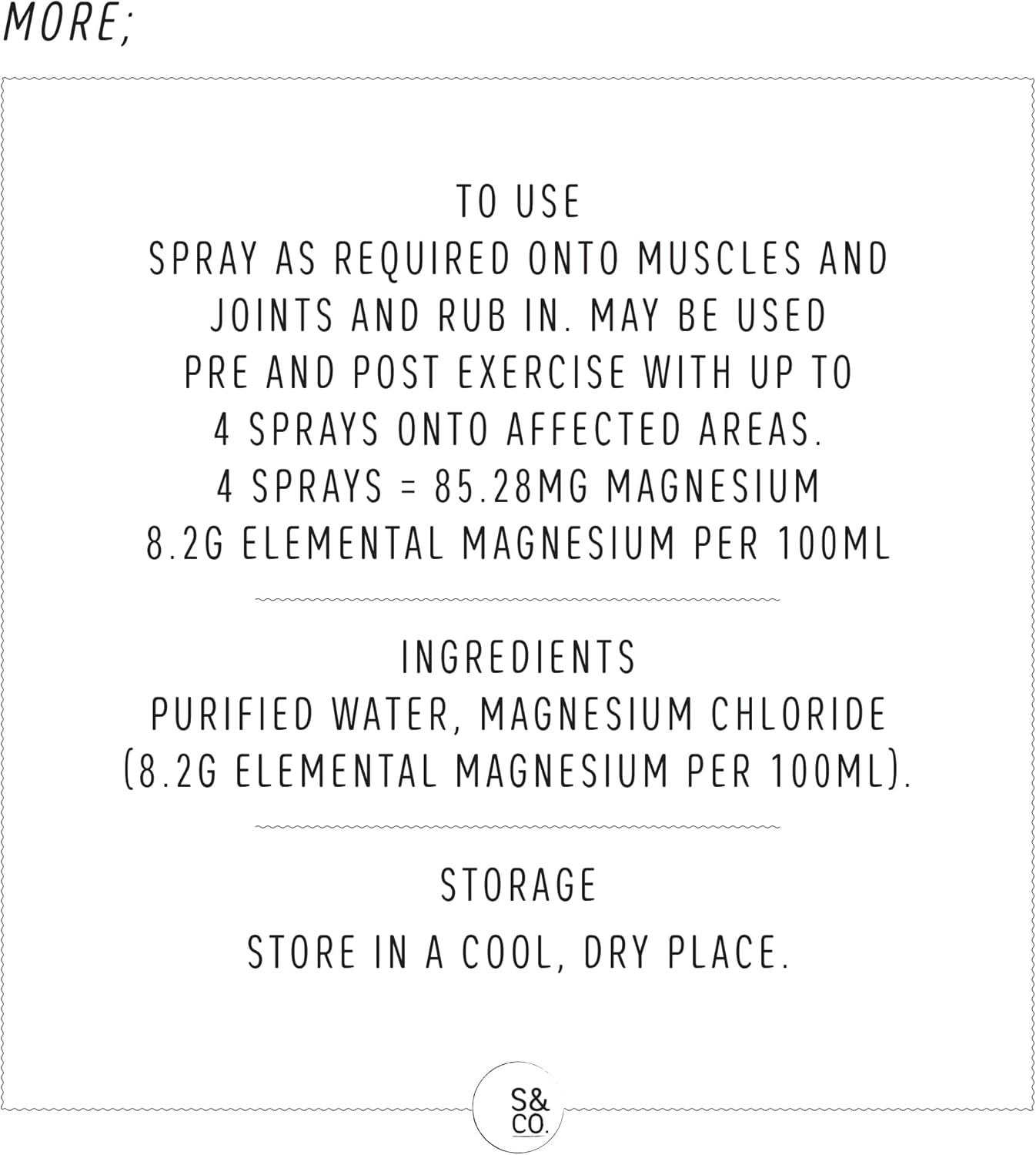 Salts & Co. Magnesium Oil Spray 200ml | Topical Magnesium Chloride Spray for Daily Use, Easy Application & Home Wellness Routines