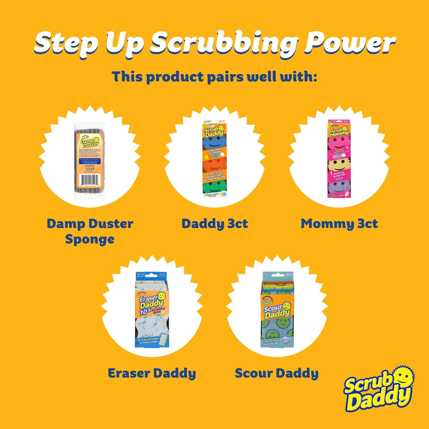 Scrub Daddy Damp Duster Towel - 2 Pack - Traps and Holds Dust, Compressible for Tight Spaces, Reusable and Rinses Clean