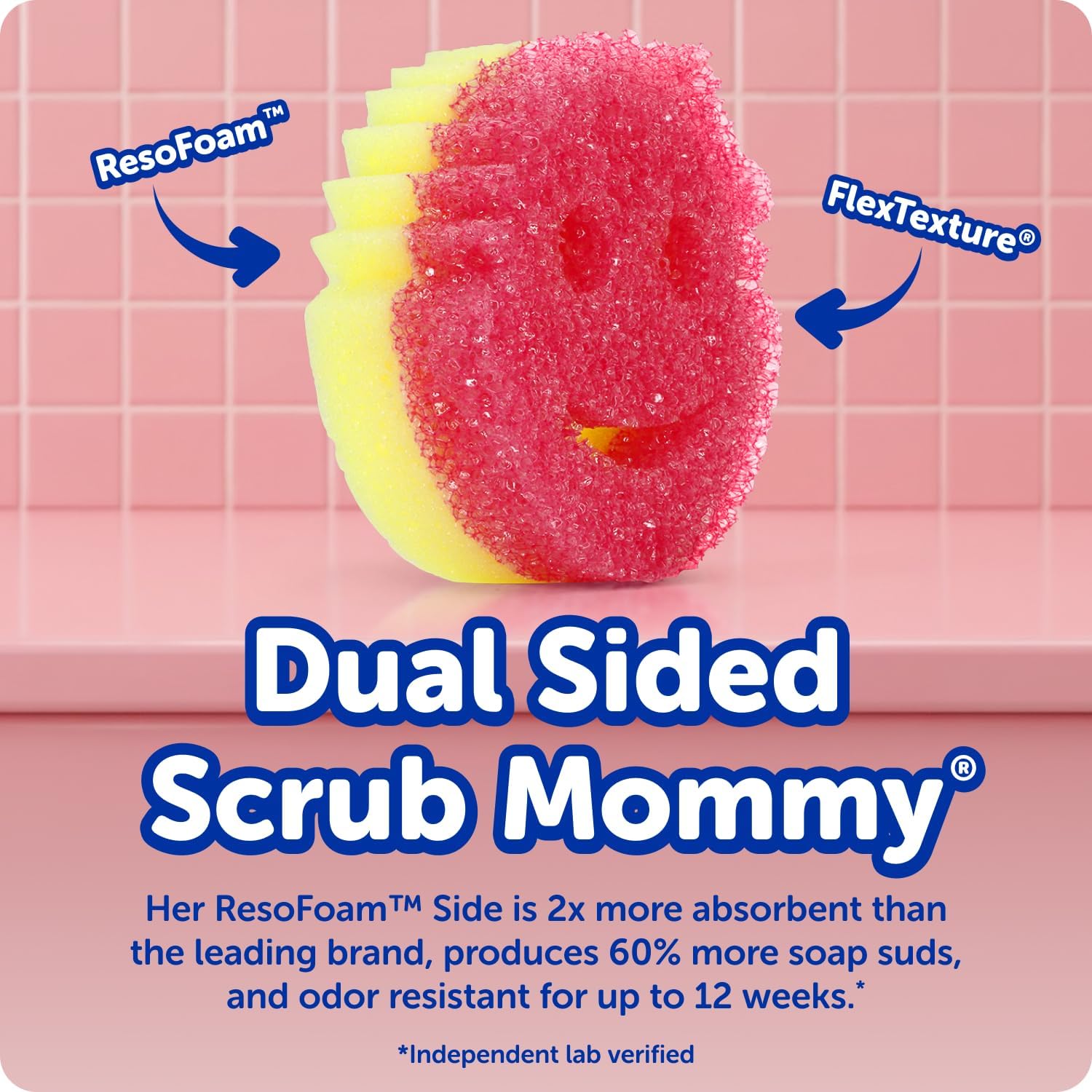 Scrub Daddy & Scrub Mommy 8 Pack - Multipurpose Cleaning Sponges - Soft in Warm Water, Firm in Cold Water for Tough Cleaning - Scratch Free, Odour Resistant, Ergonomic (8 Pack)