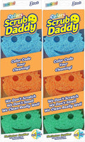 Scrub Daddy Colors 6 Pack - Vibrant Colour Scrub Daddy - Soft in Warm Water, Firm in Cold Water for Tough Cleaning - Colour Coded Cleaning