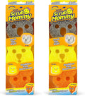 Scrub Daddy Scrub Mommy Aussie Shapes 3 Pack - Limited Edition Grey Koala, Yellow Quokka, Orange Kangaroo - One Side for Scrubbing, The Other for Mopping Up
