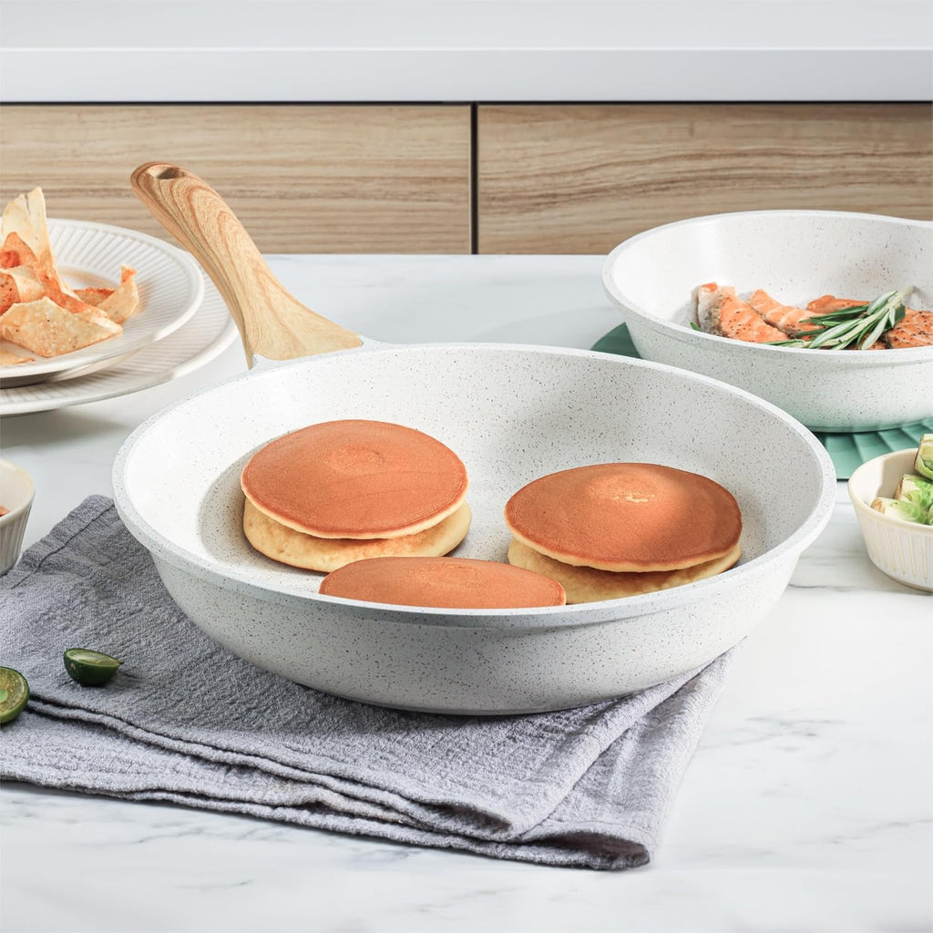SENSARTE Nonstick Ceramic Cookware Set 13-Piece, Healthy Pots and Pans Set, Non-Toxic Kitchen Cooking Set with Stay-Cool Handles, Silicone Tools and Pot Protectors
