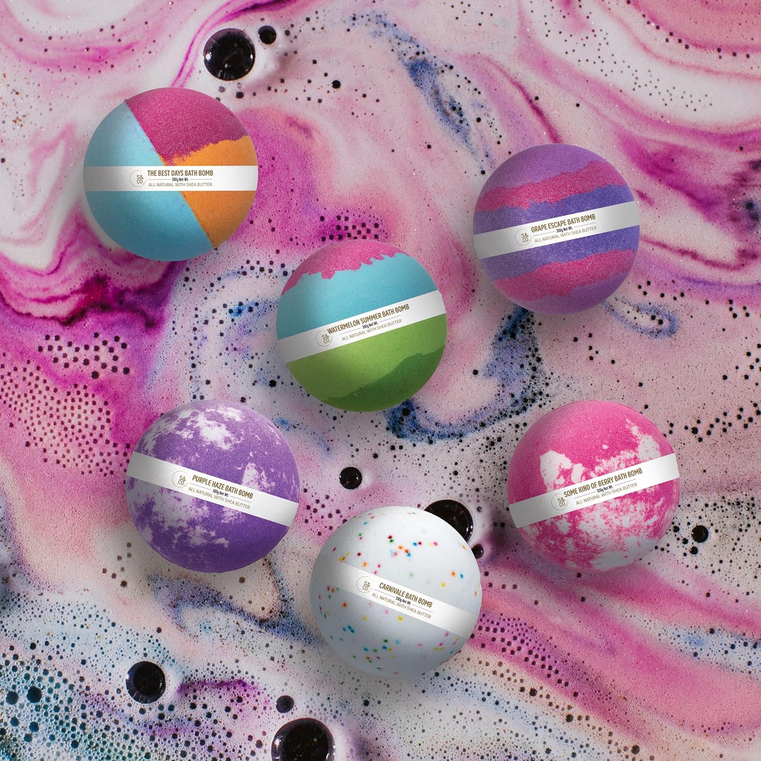 Salts & Co. Mega Box Bath Bombs 7.2kg | Pack of 24 Assorted Fizzing Bath Bombs for Baths, Home Spa Experience & Gift Sets